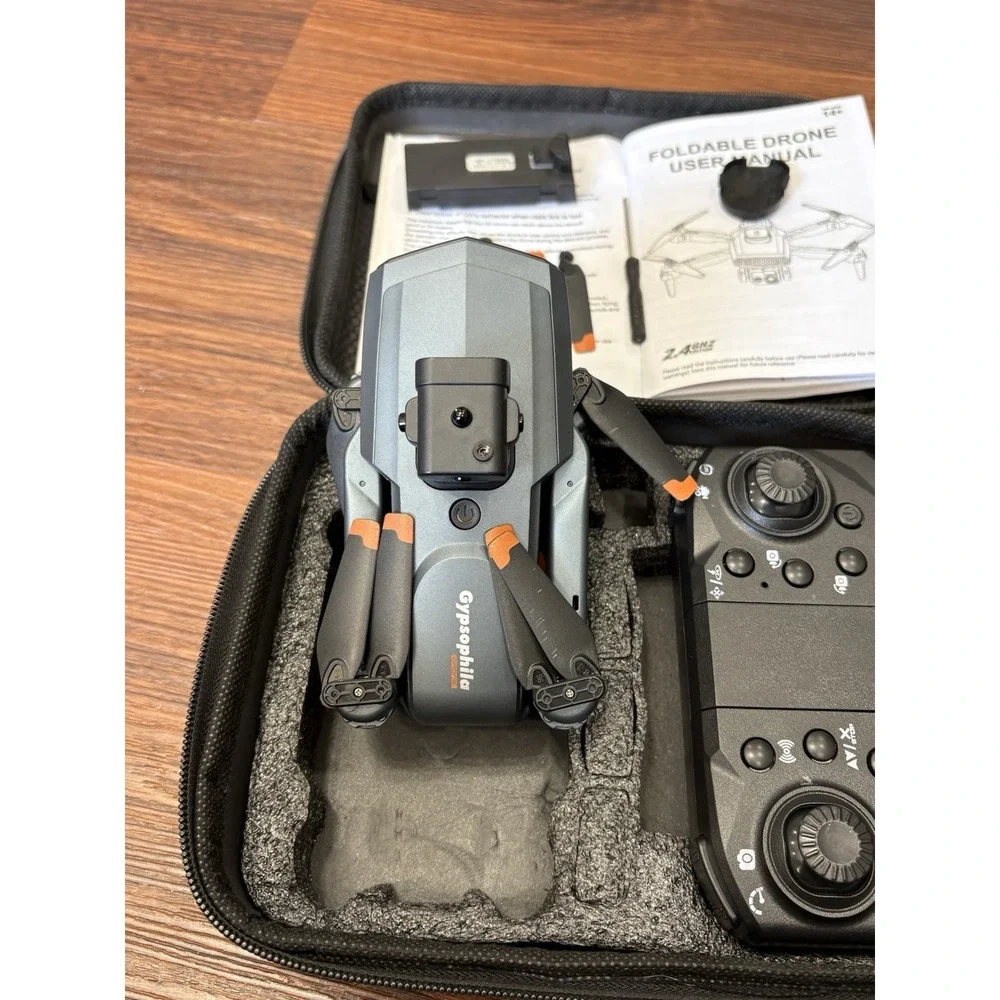 DLRC D6 AIR HD Dual Camera Drone Foldable WiFi FPV Quadcopter w/2 Batteries/Case